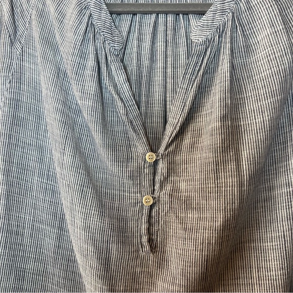 CP Shades cotton striped oversized boxy dolman sleeves popover shirt blouse top - Picture 3 of 8